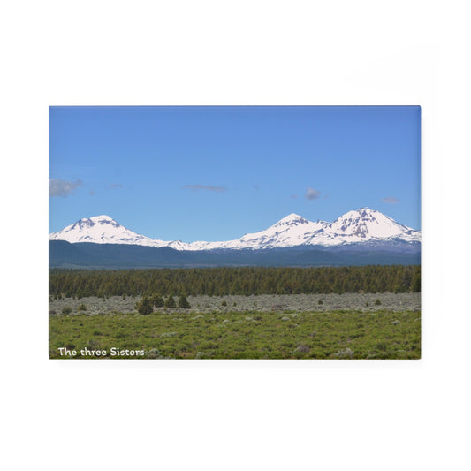 Three Sisters Mountains | Rectangle Magnet | Bend Oregon Souvenir