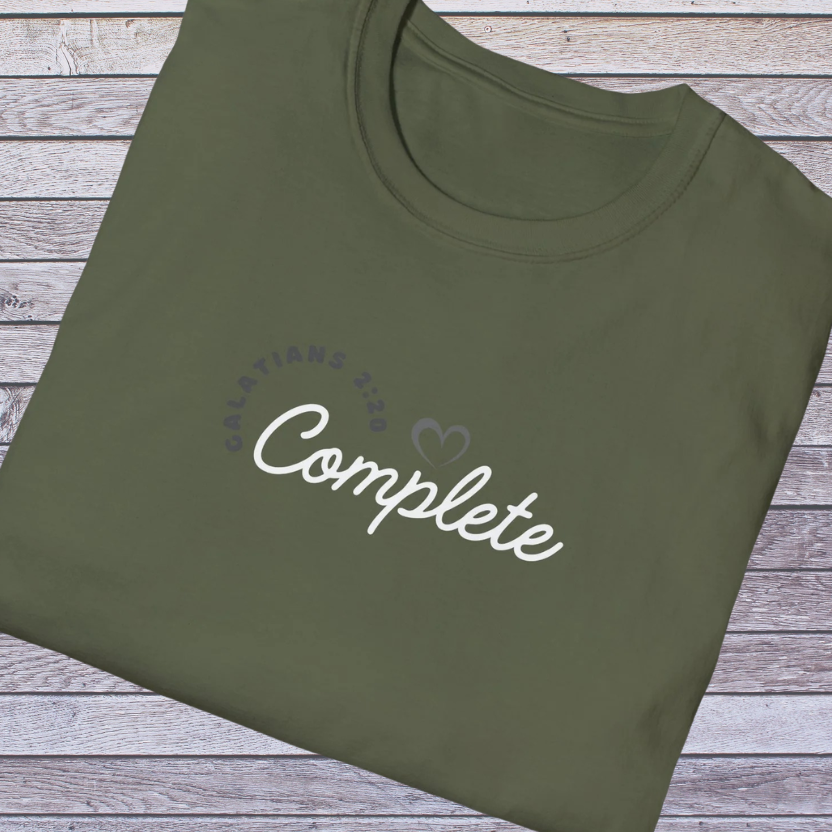 Complete in Christ | Adult Unisex Soft Style Christian T-Shirt