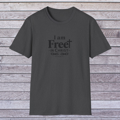 Free in Christ | Adult Unisex Softstyle Christian Identity T-Shirt
