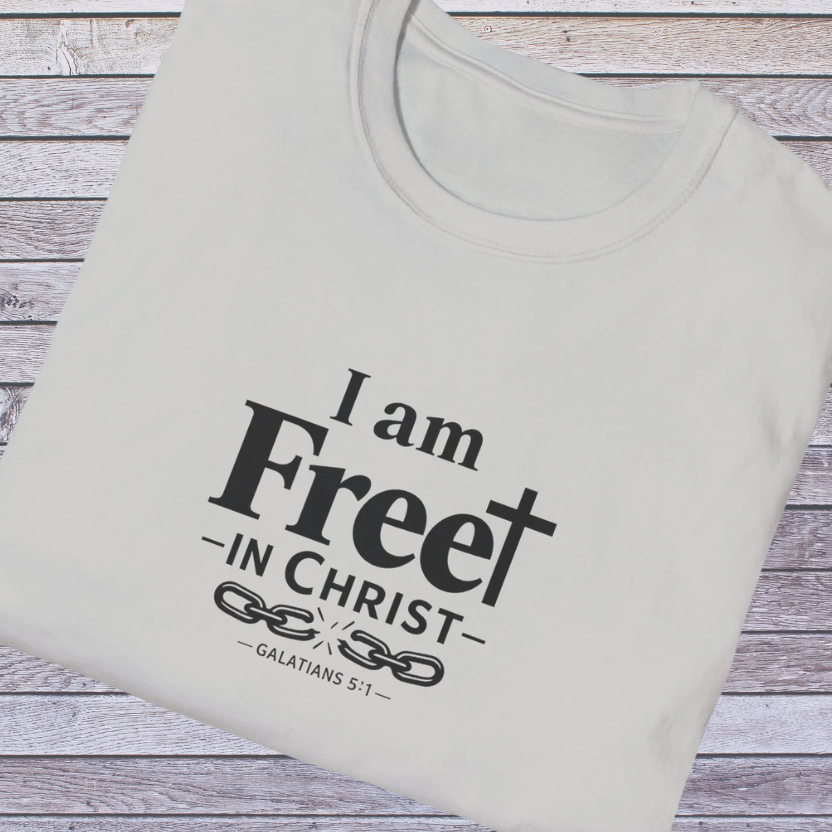 Free in Christ | Adult Unisex Softstyle Christian Identity T-Shirt