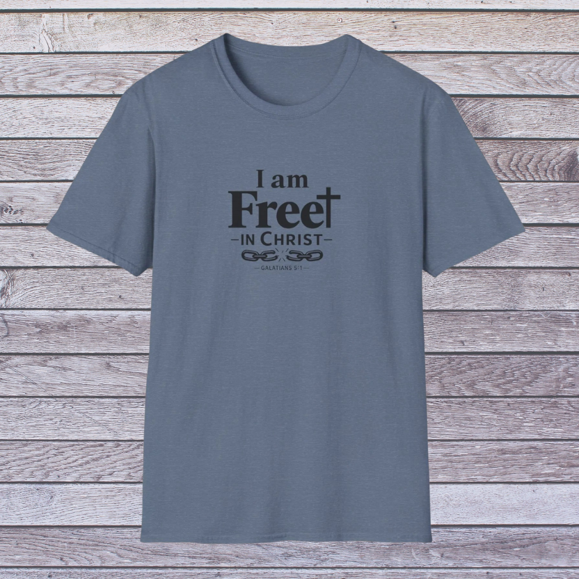 Free in Christ | Adult Unisex Softstyle Christian Identity T-Shirt