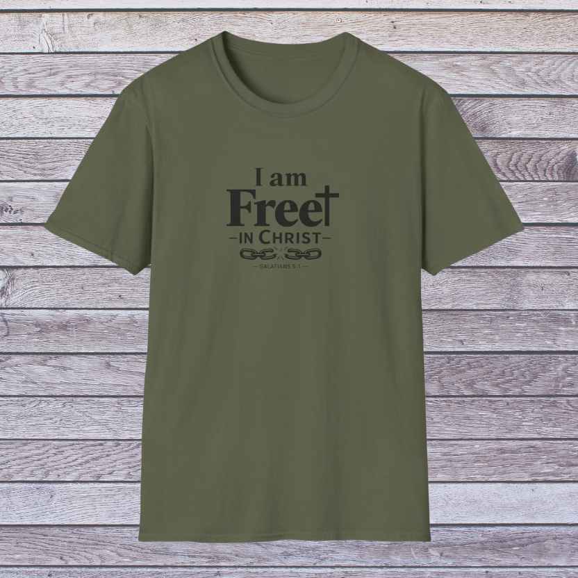 Free in Christ | Adult Unisex Softstyle Christian Identity T-Shirt