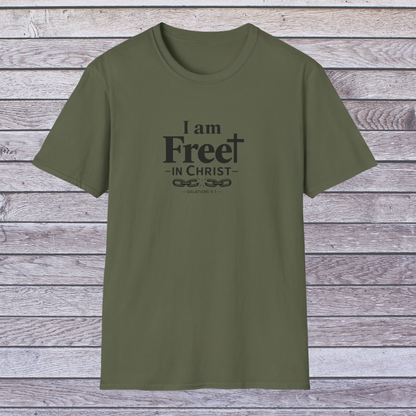 Free in Christ | Adult Unisex Softstyle Christian Identity T-Shirt