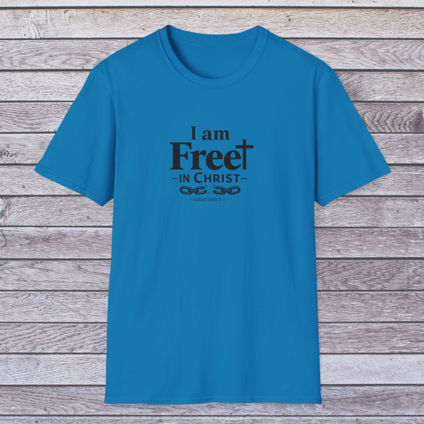 Free in Christ | Adult Unisex Softstyle Christian Identity T-Shirt