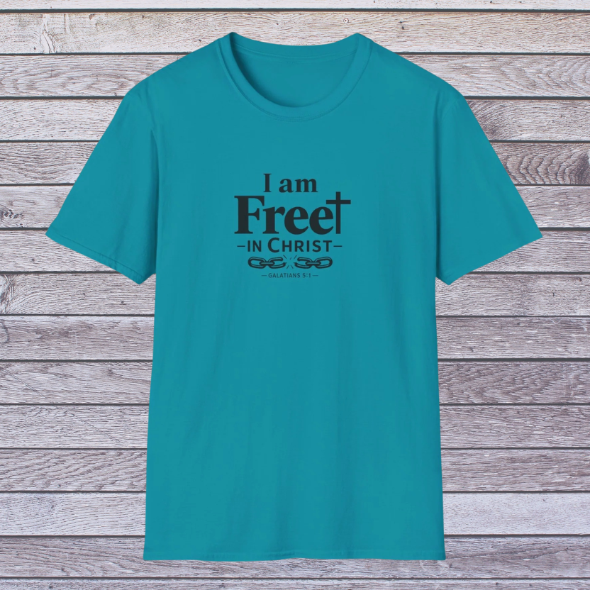Free in Christ | Adult Unisex Softstyle Christian Identity T-Shirt