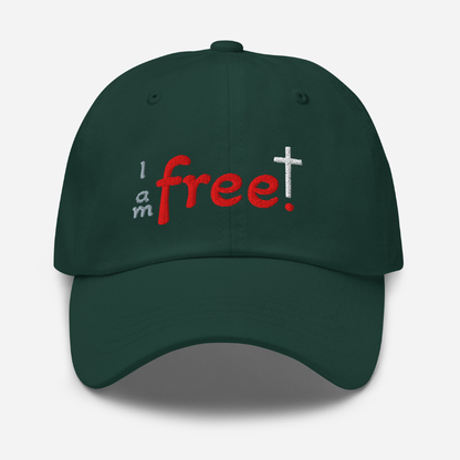 Free in Christ | Embroidered Christian Dad Cap