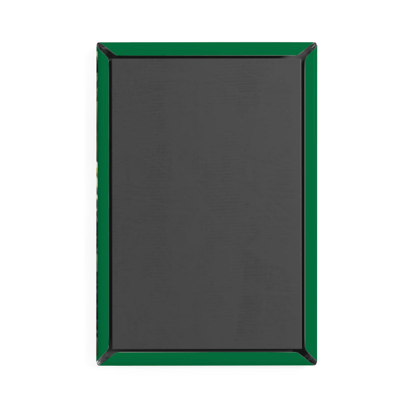 Blackboard with green frame on a white background