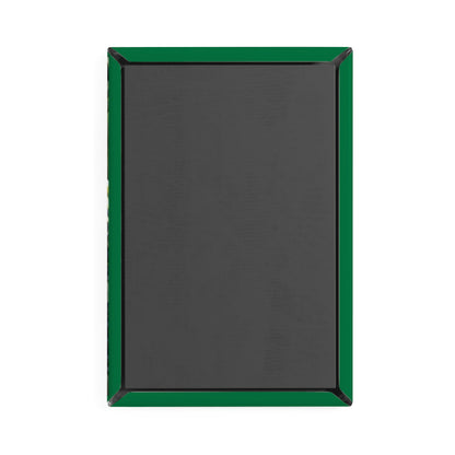 Blackboard with green frame on a white background
