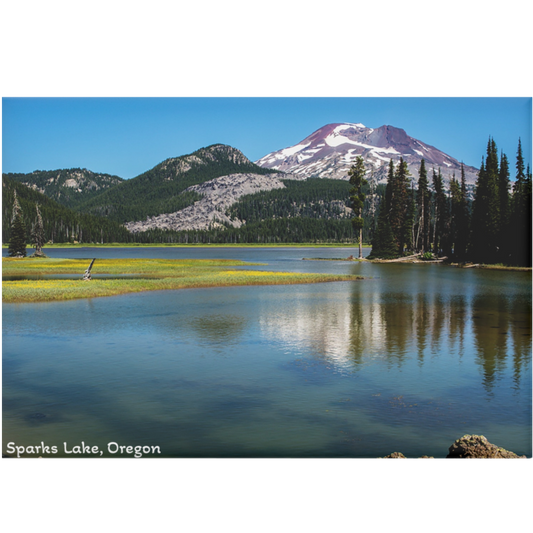 Lake with mountain in the background at Sparks Lake, Oregon
