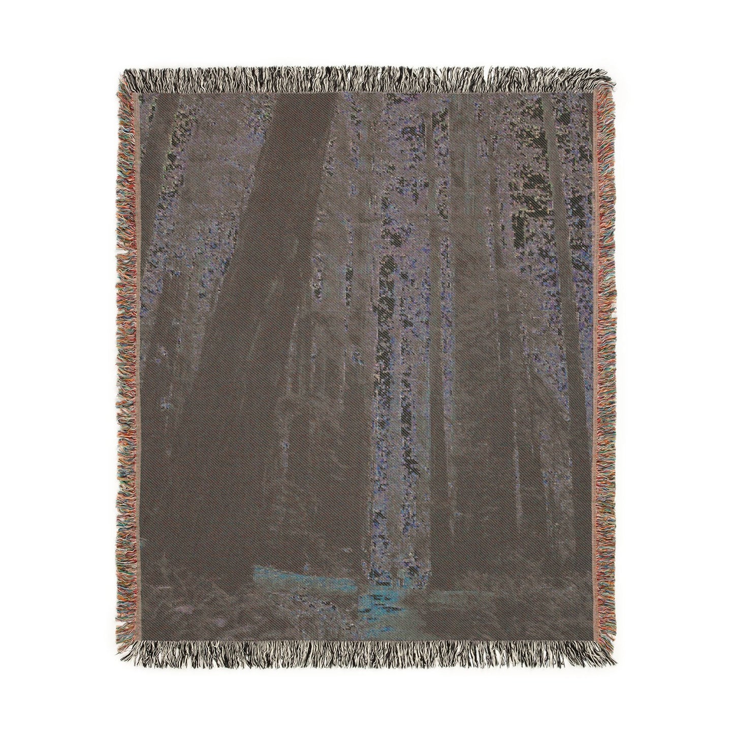 Redwood trail woven blanket, backview