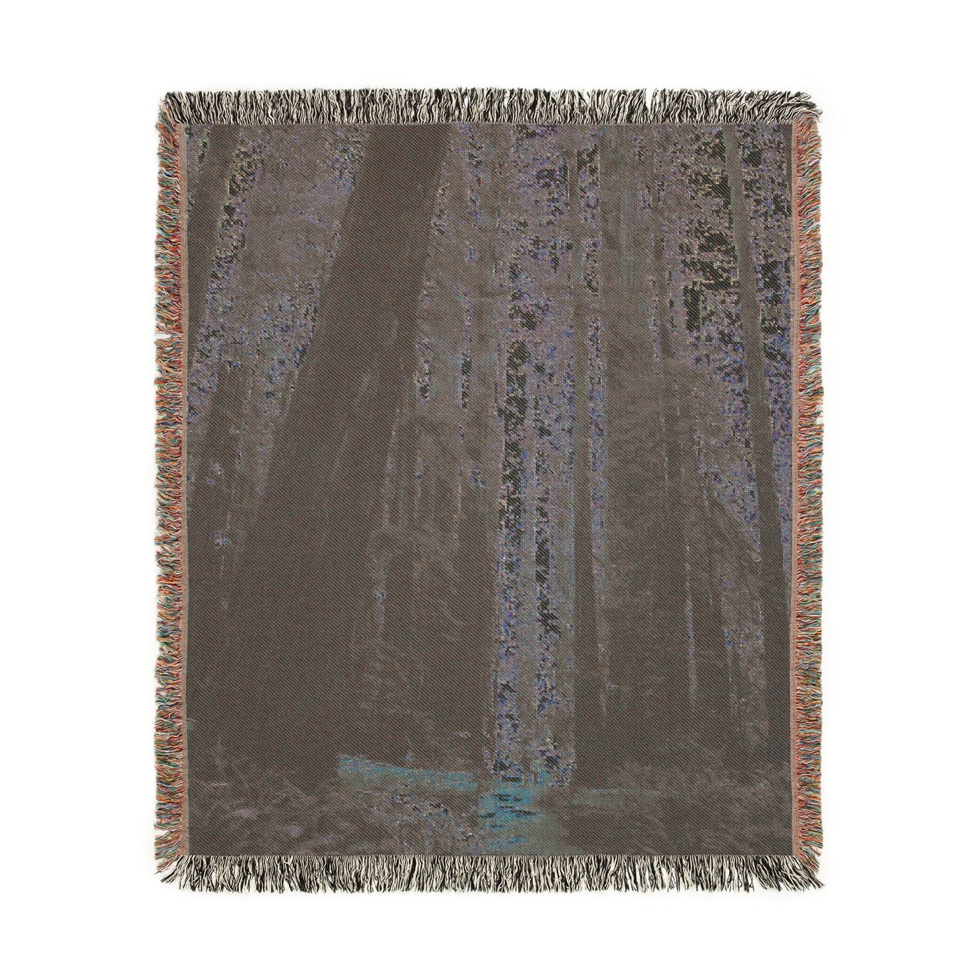 Redwood trail woven blanket, backview